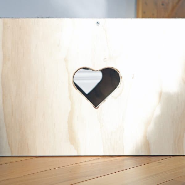 FReestanding tunnel looking through hearts on side