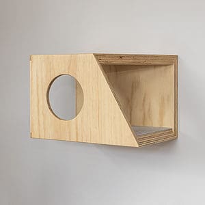 Cat box - small (450mm), end view